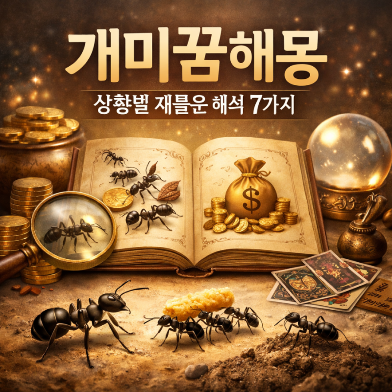 개미꿈해몽 뜻은? 상황별 재물운 해석 7가지