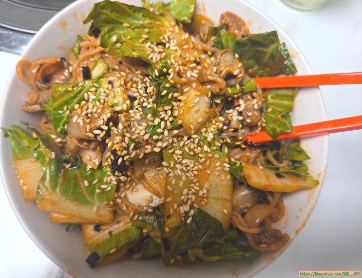  배홍동 막국수 포함 봄동 이용한 골뱅이 비빔 막국수 만들기
