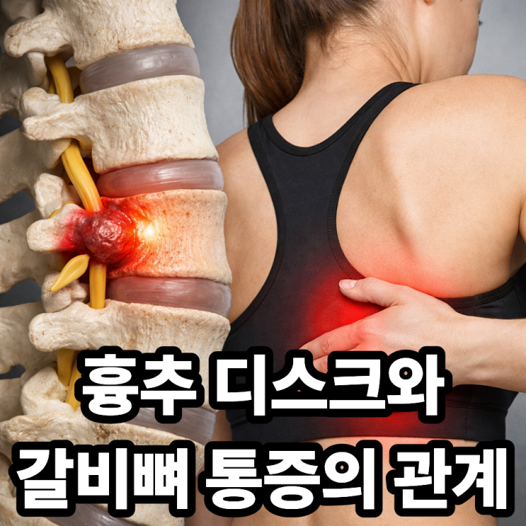  흉추 디스크와 갈비뼈 통증의 관계, 왜 옆구리와 가슴까지 아플까?
