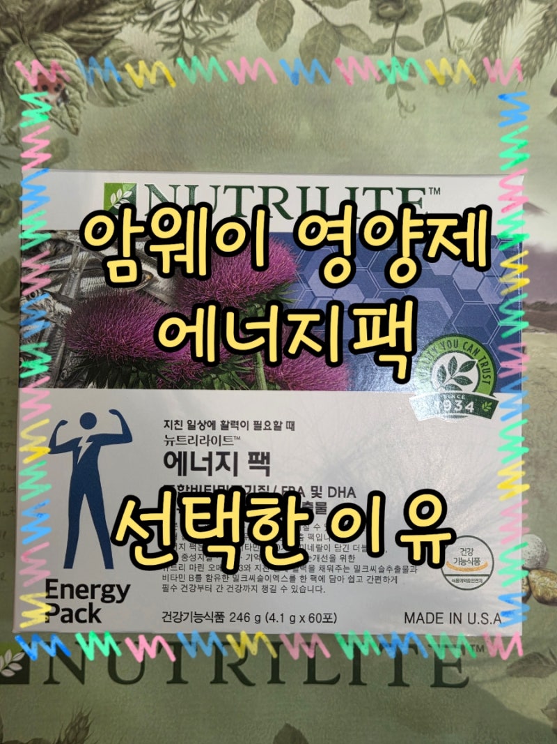 암웨이 에너지팩 영양제 추천 구매방법 및 후기