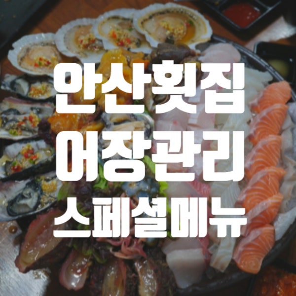 안산 선부동 스끼다시 잘 나오는 횟집 어장관리 선부본점 근데 위생이..