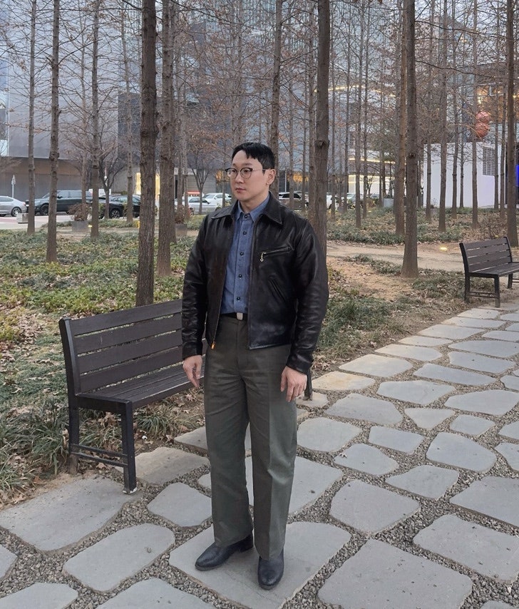 브론슨 코싹 가죽자켓 & 밀리토라 치노 팬츠 사이즈 추천