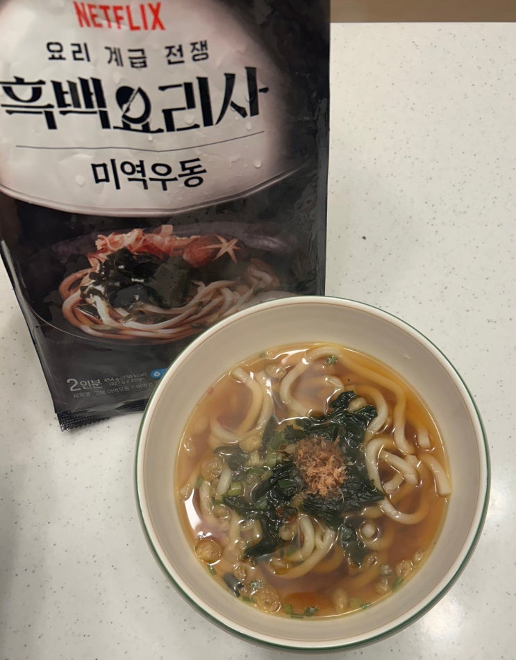  [마켓컬리 추천] 우승자 최강록 셰프의 미역우동 밀키트 제품 <CJ 고메 넷플릭스 흑백요리사 미역우동>