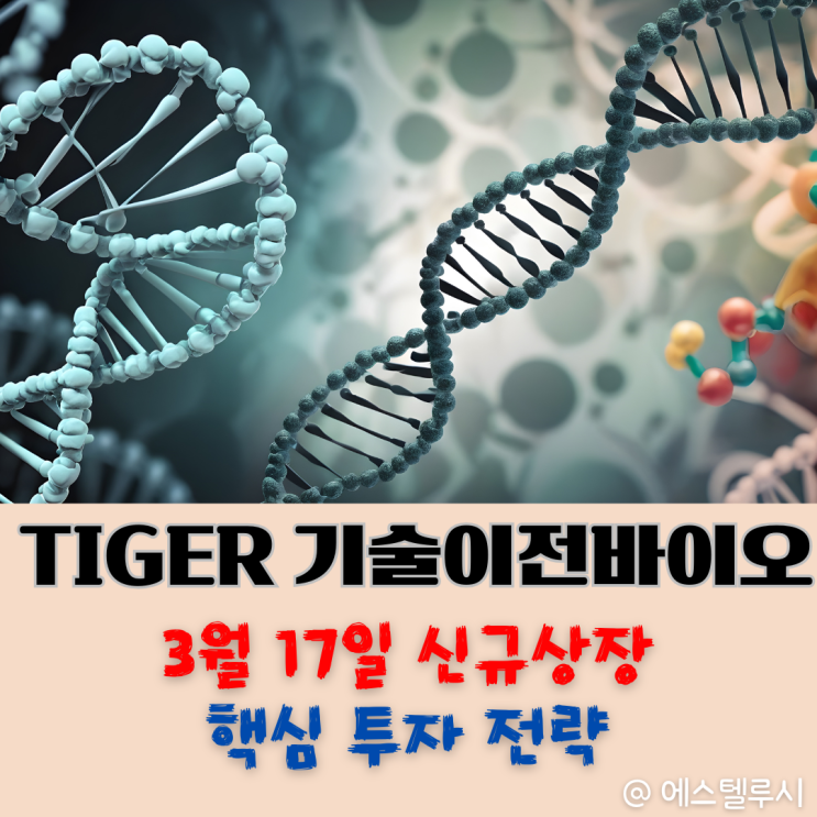 코스닥 바이오 ETF 투자방법, TIGER 기술이전 바이오액티브 신규 상장