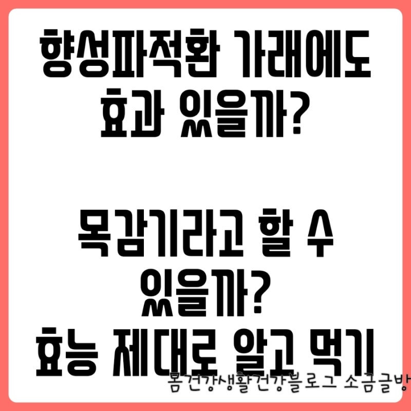 향성파적환 효능 복용법 부작용 약국 가격