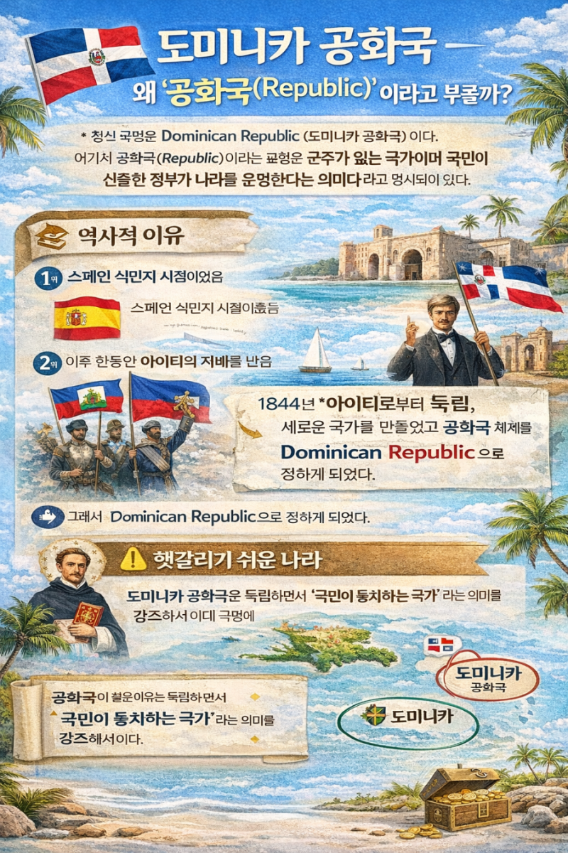 공화국이란? 도미니카 공화국과 도미니카 차이점 군주국 국가 뜻 의미 국민주권 산토도밍고 ....