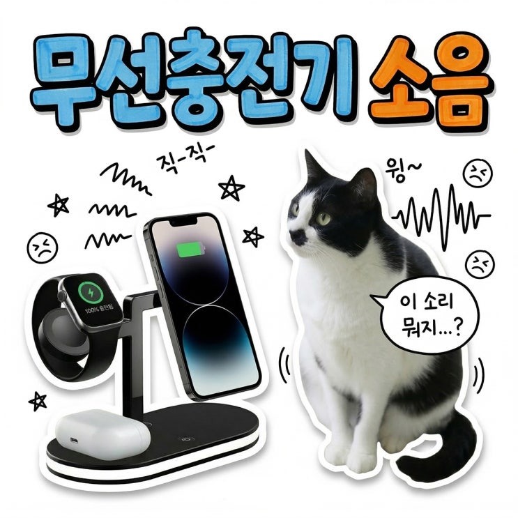  무선충전기 고주파 소음, 조용한 거실이 냥이에겐 소음지옥?