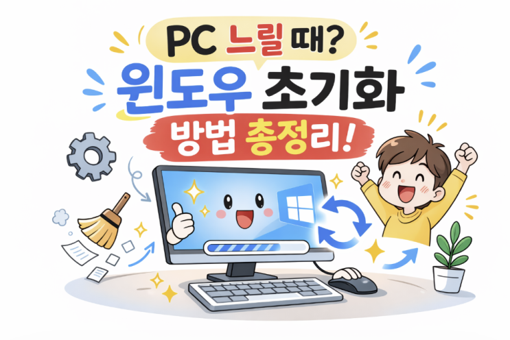  PC 느릴 때 해결 방법 | 윈도우 초기화 방법 총정리 (포맷과 차이점)