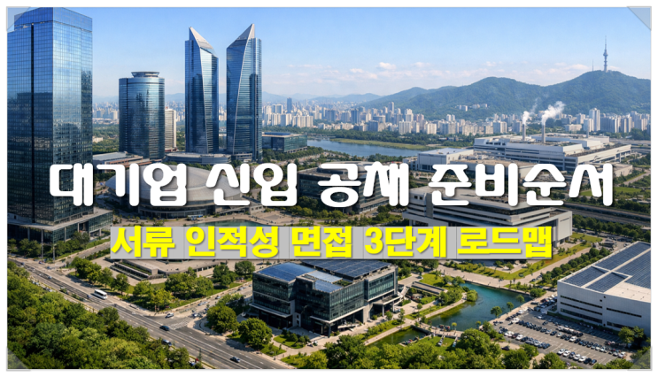  [취업준비] 대기업 신입 공채 준비순서 서류 인적성 면접 3단계 로드맵