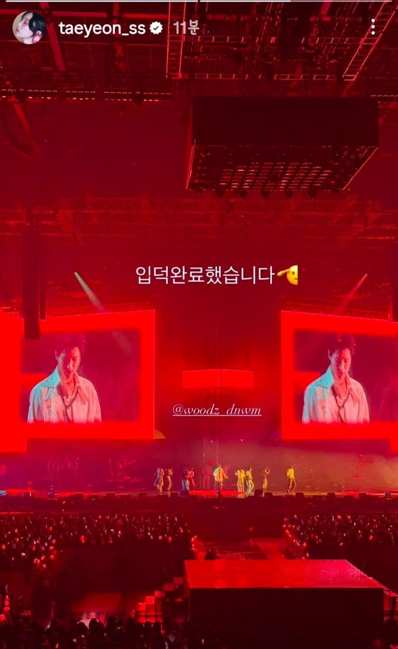 '태연' 우즈 콘서트 가다.