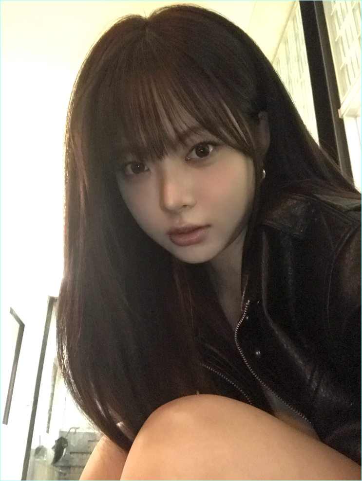  "그 귀엽던 만채 맞아?" 마음고생 후 흑화한 20대 홍은채, 비율 박살낸 가죽자켓 코디