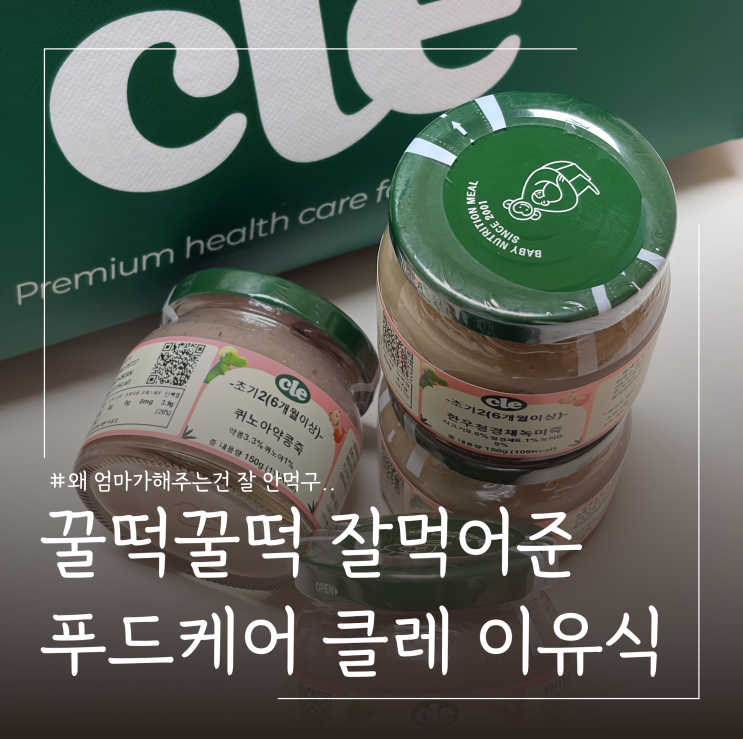  6개월 이유식 초기이유식시판추천 푸드케어 클레 체험 후기
