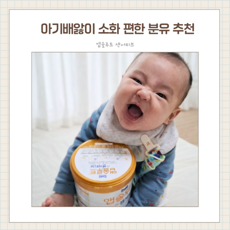  앱솔루트 센서티브 1단계 후기, 소화기 약한 아기 분유 추천