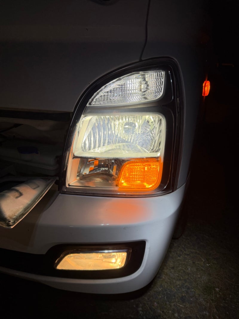 현대 포터2 4WD 더블캡 전조등, 데이라이트, 방향지시등 인증 LED 교체 DIY