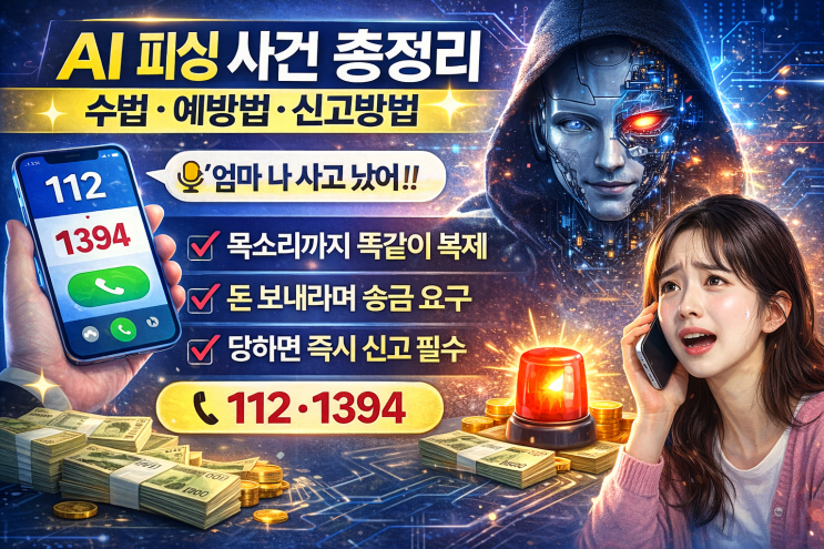  2026 신종 범죄 AI 피싱｜수법·예방법·신고방법 완벽 정리