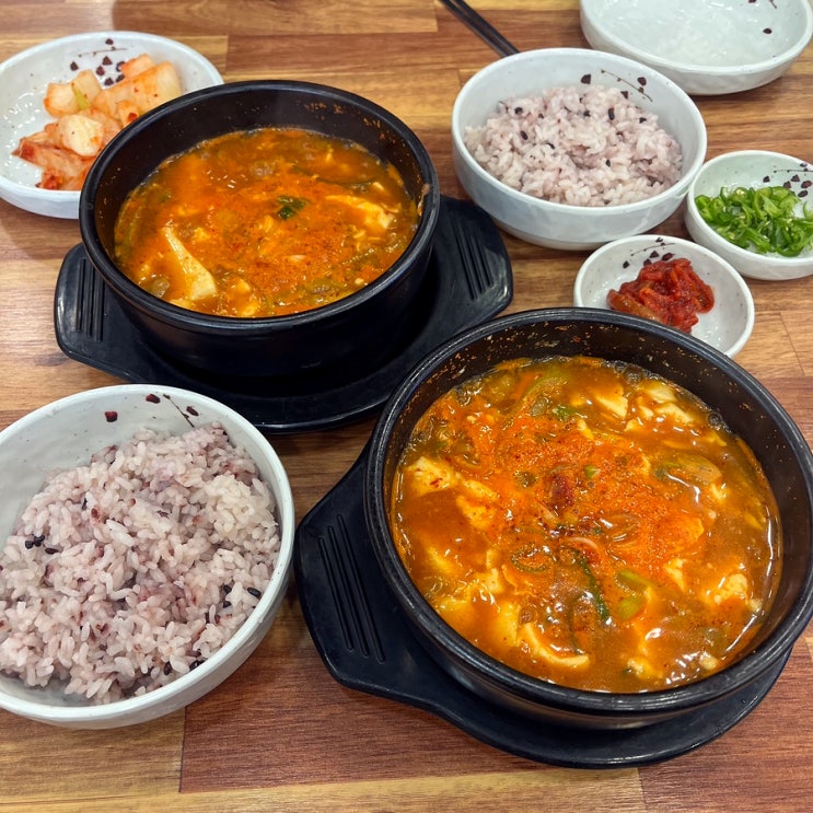  인천 24시 맛집 용현동 지장수본가 순두부찌개 7500원