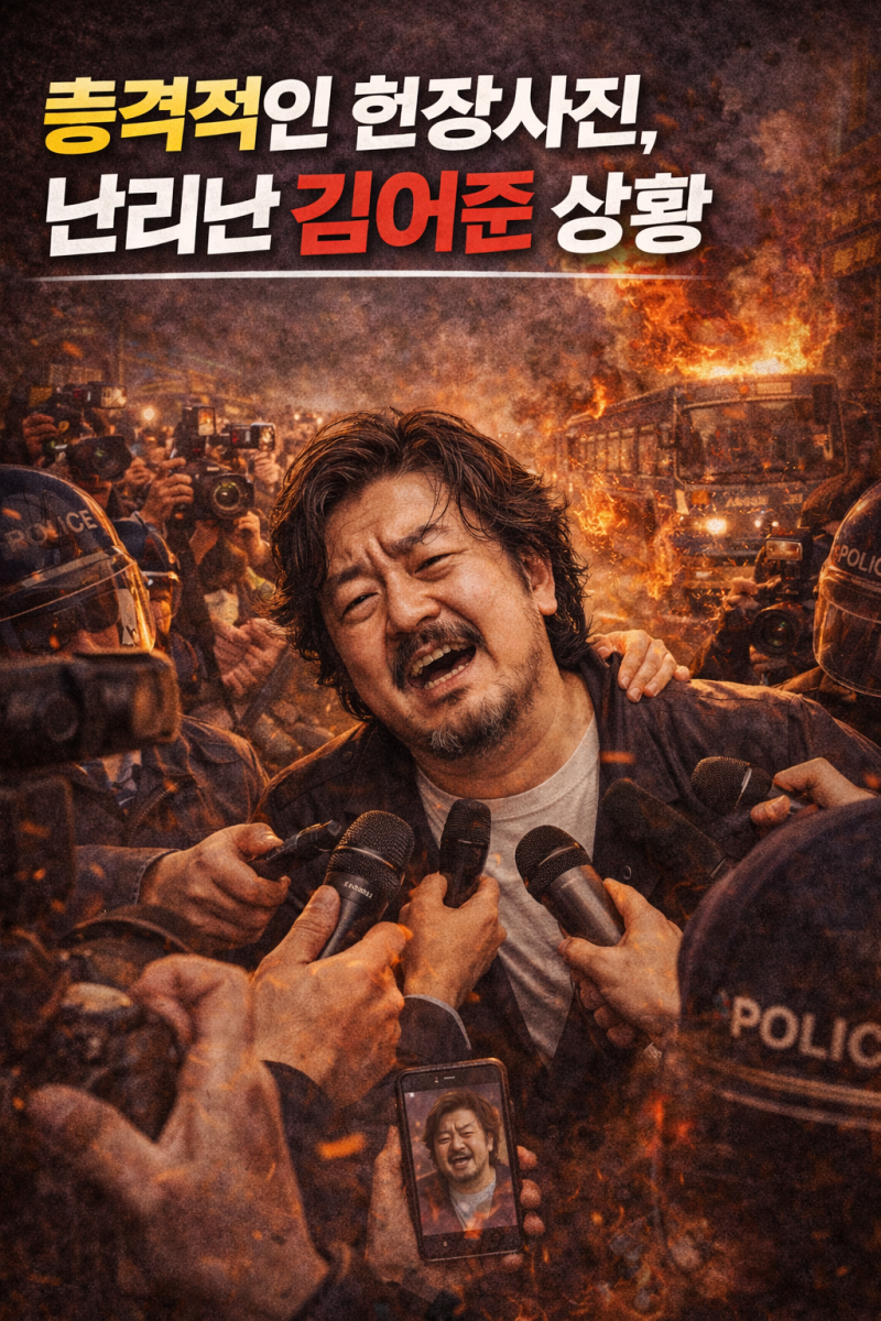 충격적인 현장사진, 난리난 김어준 상황