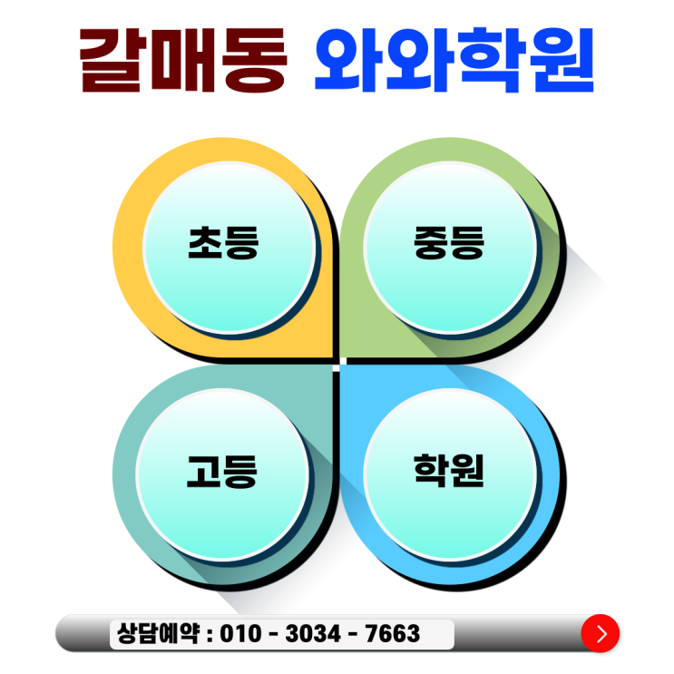  와와학원 갈매동 중등부 영어 수학 소수정예, 내신 대비가 막막한 부모님께