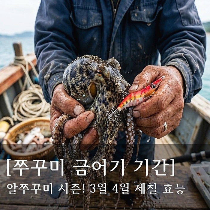 [쭈꾸미 금어기 기간] 알쭈꾸미 시즌! 3월 4월 제철 효능