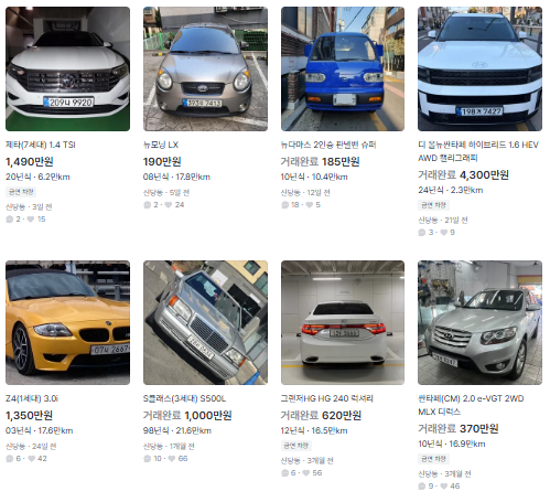  세대별 중고차 선호 차종 완벽 분석 2026 | 당근중고차 데이터로 본 20대 아반떼부터 60대 포터까지