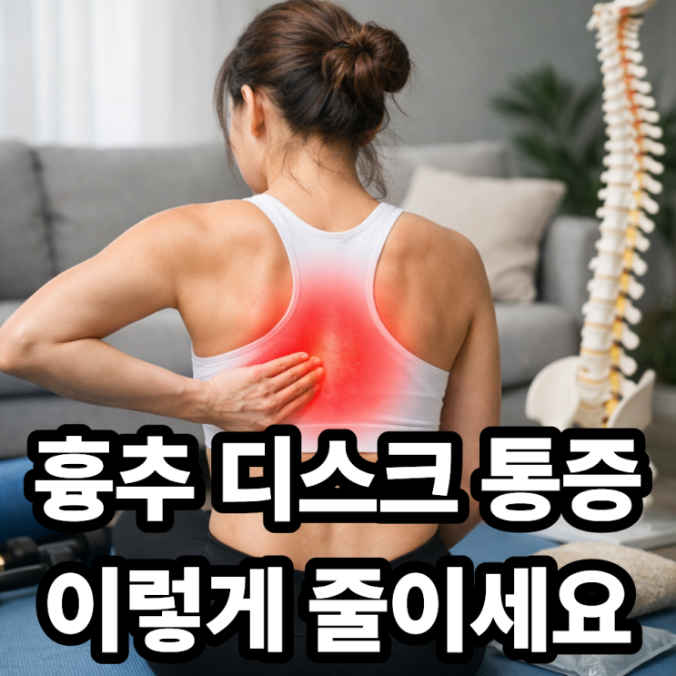  흉추 디스크 통증 완화 방법, 등 통증 줄이는 실천 팁