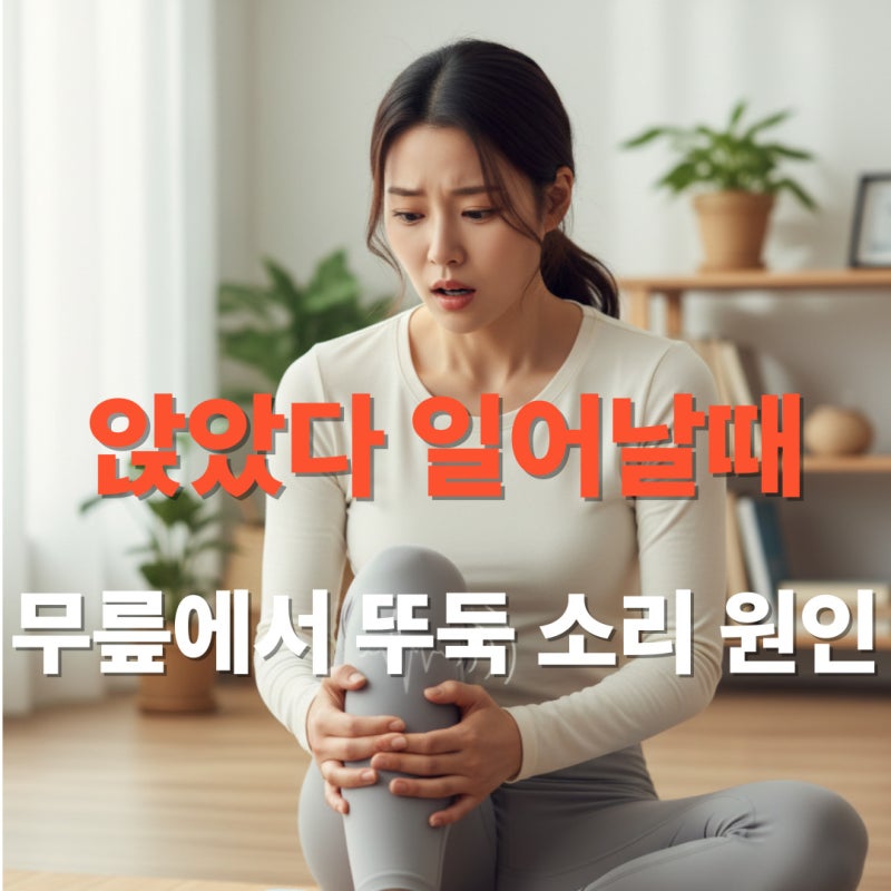 앉았다 일어날때 무릎에서 뚜둑 통증없는 소리 원인