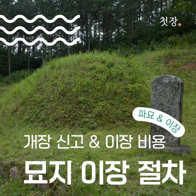  묘지 이장 절차 - 이장 비용 구조와 개장신고하는 방법 정리 [첫장]