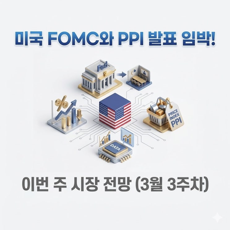  미국 FOMC와 생산자물가지수(PPI) 발표 임박! 이번 주 시장 전망(3월 3주 차)