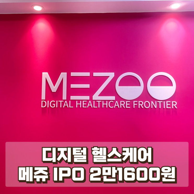  디지털 헬스케어 기업 메쥬 IPO…공모가 2만1600원 확정, 기관 경쟁률 1108대1