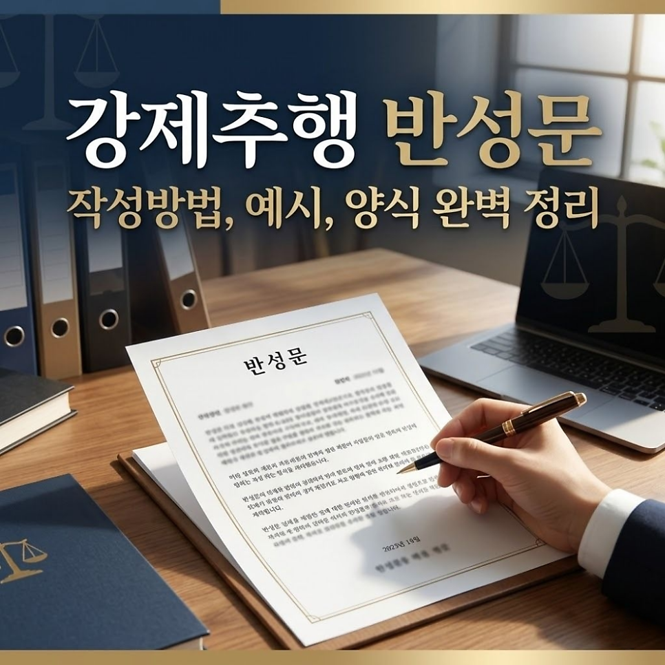 강제추행반성문 작성방법 예시 양식
