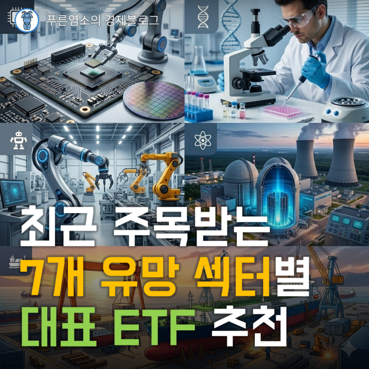  최근 주목받는 7개 유망 섹터별 대표 ETF 모음