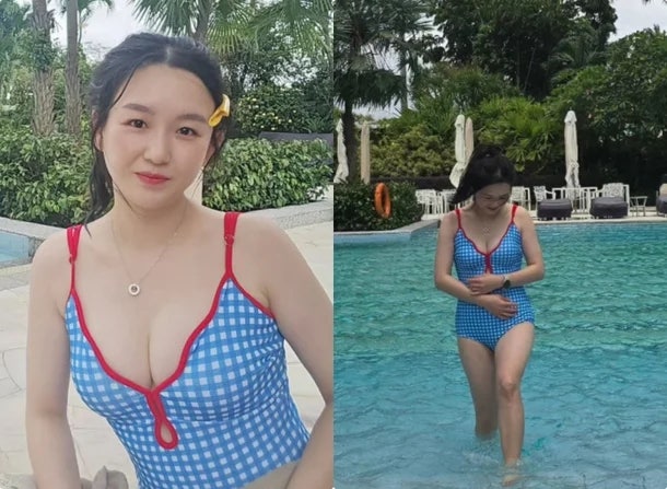 '활동중단' 햄지, 임신설 부른 파격 비키니 자태…"그냥 뱃살입니다"