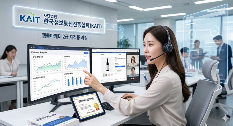  사단법인 KAIT 한국정보통신진흥협회 웹콜마케터 2급 자격증 소개