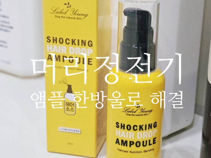  머리정전기 사라지는 라벨영 쇼킹한방울앰플 후기