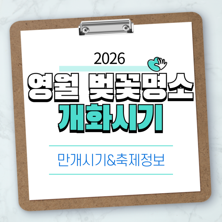  2026 영월 벚꽃 명소 총정리, 개화시기·만개시기와 축제 정보
