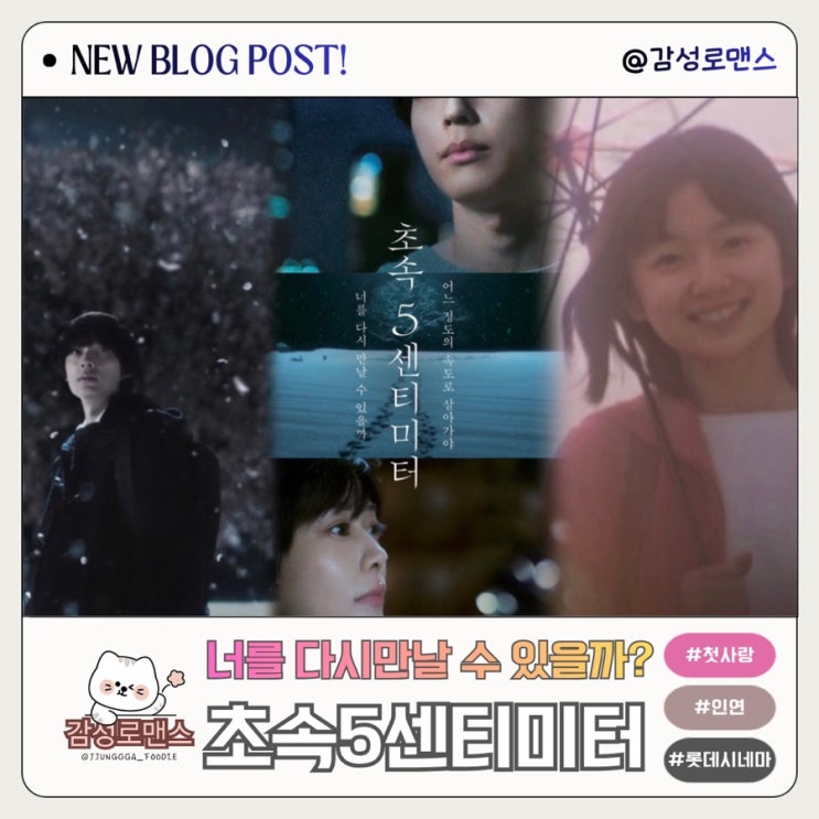  초속5센티미터(재개봉) 첫사랑의 여운이 남는 영화 후기