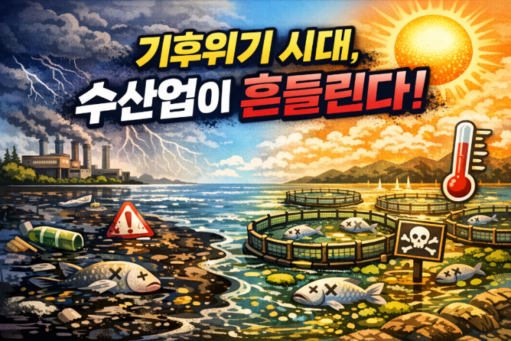   기후위기 시대, 수산업이 흔들린다 적조·양식장 오염·어장 이동… 지속가능한 수산업의 해답은 ‘환경관리’