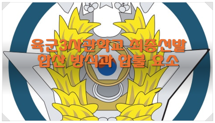  육군3사관학교 최종선발 합산 방식과 합불 요소 쉽게 정리