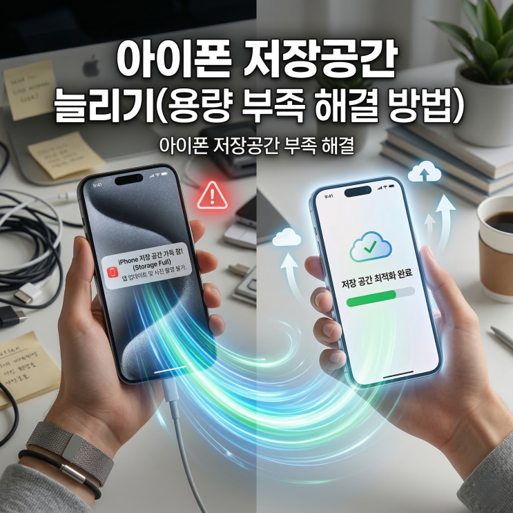 아이폰 저장공간 늘리기(용량 부족 해결 방법)