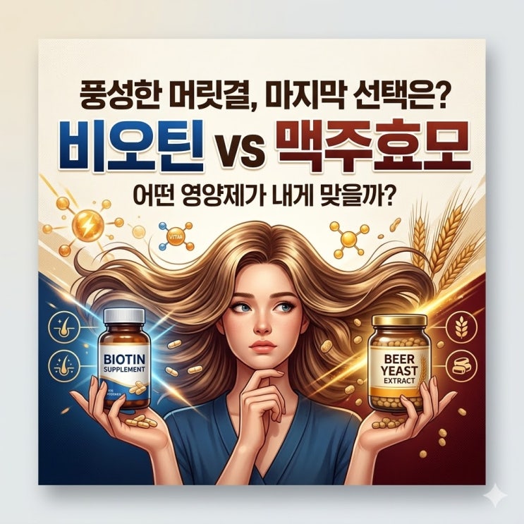  탈모 비오틴 맥주효모 어떤게 좋나요? 내 머리카락을 위한 영양제 선택 및 조합 가이드