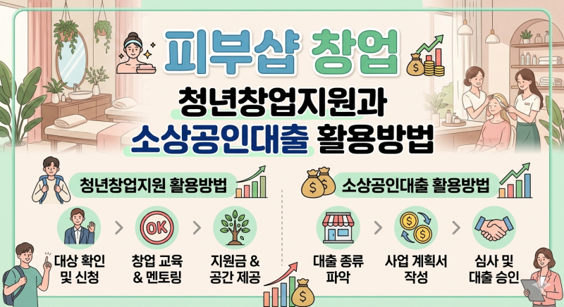 피부샵창업 청년창업지원과 소상공인대출 활용방법