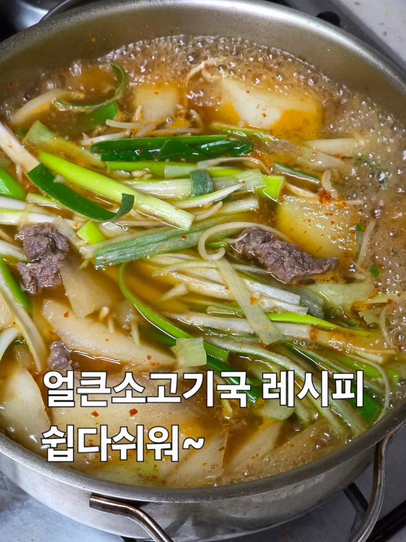 이렇게 간단한 경상도식 소고기국 레시피 얼큰소고기무국 끓이는법