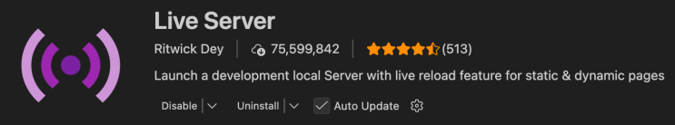  비주얼 스튜디오 코드 Live Server 단축키 (Visual Studio Code) | ️
