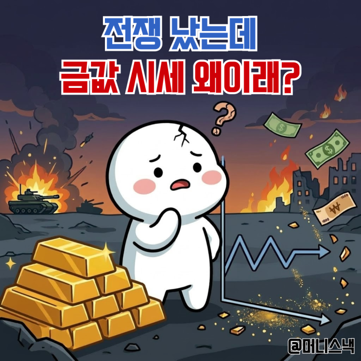 전쟁 났는데 금값 시세 왜 이래? 금시세 부진 이유는?