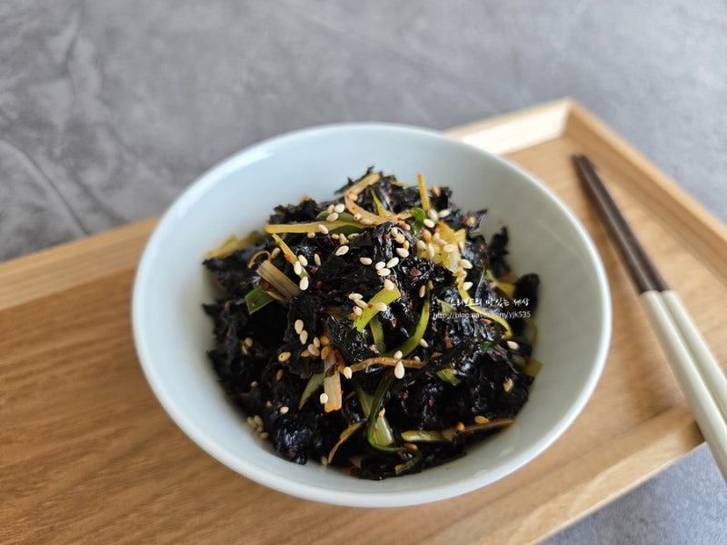 곱창김 무침 마른 김 무침 쪽파 김 무침 만드는 법