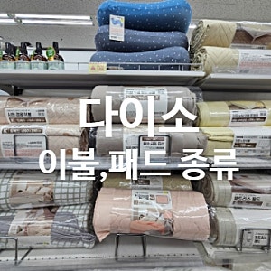 다이소 이불 종류 차렵이불 패드 구매 후기