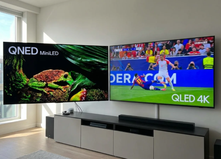  QLED 75인치 티비 QNED TV 차이점은?