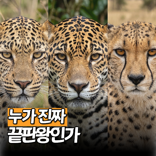 "무늬만 보면 하수?" 표범, 재규어, 치타 1초 만에 구별하는 소름 돋는 법