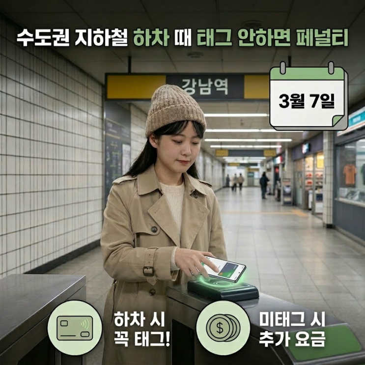  지하철·버스 하차 미태그 벌금 | 2026 바뀐 제도 + T-money 기록 확인 법까지