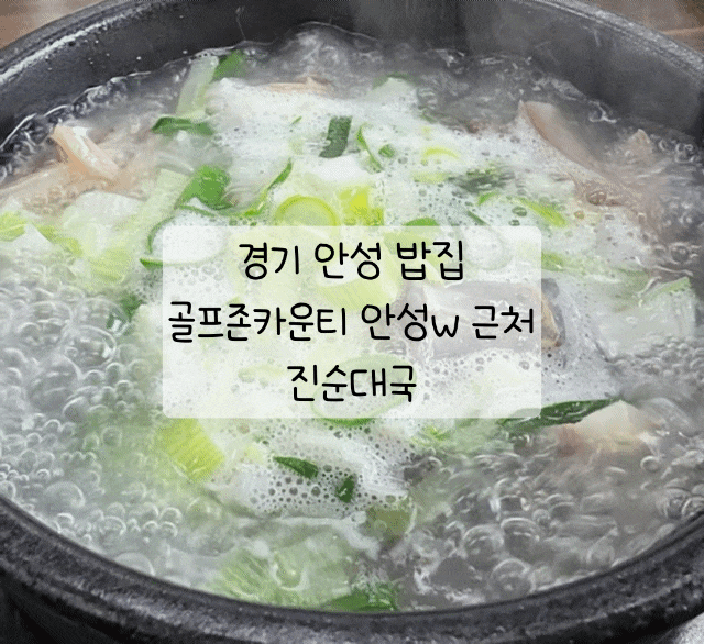 [경기 안성] 골프존카운티 안성W 밥집 '진순대국'
